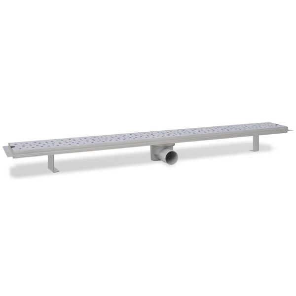 vidaXL Rigolă duș liniară, model bule, oțel inoxidabil, 1030 x 140 mm
