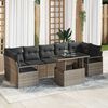 vidaXL Set de canapele pentru grădină 8 pcs Gri Rattan poli
