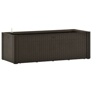 vidaXL Strat &icirc;nălțat grădină sistem automat udare cafeniu 100x43x33 cm