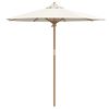 vidaXL Parasol de Grădină Alb crem Ø 270 x 260 cm Bambus