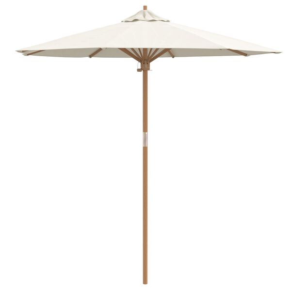 vidaXL Parasol de Grădină Alb crem Ø 270 x 260 cm Bambus