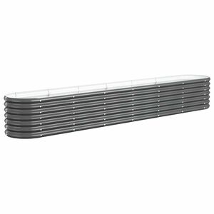 vidaXL Strat &icirc;nălțat grădină 260x40x36 cm oțel galvanizat