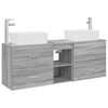 vidaXL Set dulap baie 3 buc. Sonoma gri 53 x 34,5 x 63 cm
