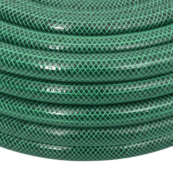vidaXL Furtun de grădină cu set de racorduri, verde, 0,75", 100 m, PVC