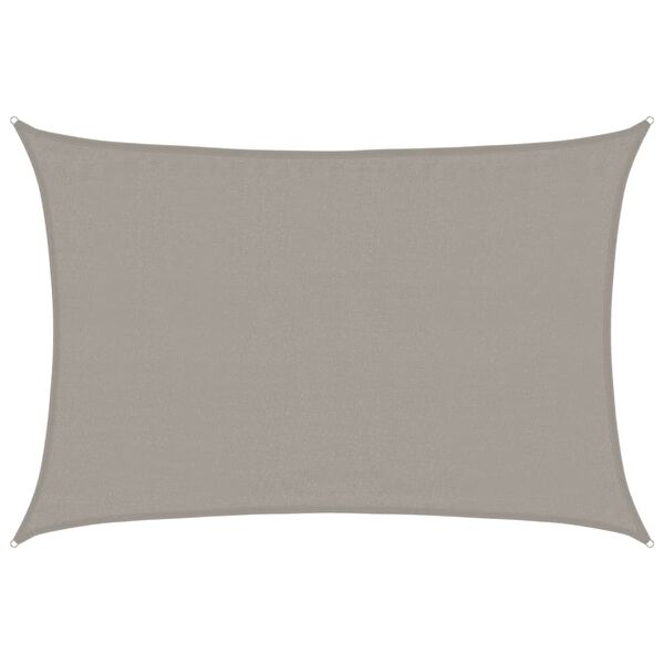 vidaXL P&acirc;nză parasolar gri deschis dreptunghiular 3,5x5m HDPE 160 g/m&sup2;