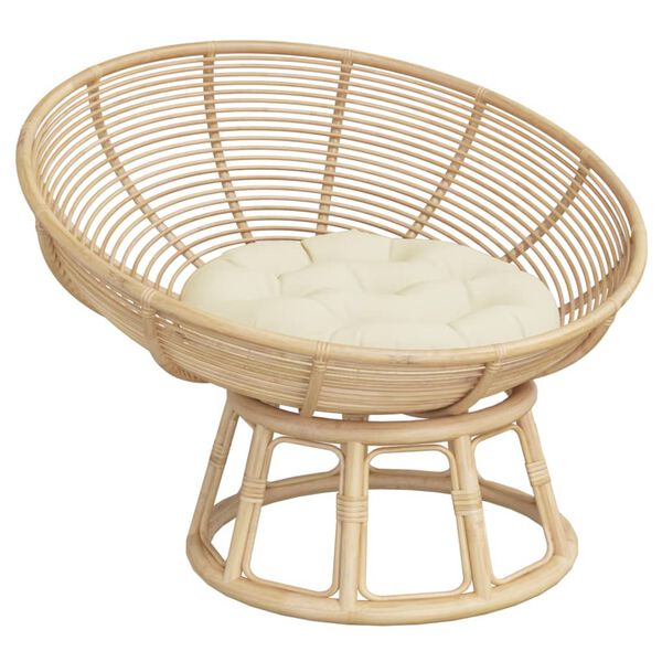 vidaXL Pernă rotundă crem, &Oslash; 60 x11 cm, țesătură Oxford