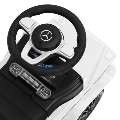 vidaXL Mașinuță pentru pași Mercedes-Benz G63, alb