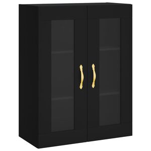 vidaXL Dulap cu montaj pe perete, negru, 69,5x34x90 cm