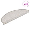 vidaXL Covorașe scară autoadezive aspect sisal 30 buc Platina