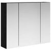 vidaXL Dulap cu oglindă pentru baie Stejar Negru 60 x 14,5 x 50 cm