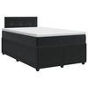 vidaXL Pat boxspring cu saltea Negru 120 x 190 cm Catifea