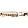 vidaXL Set de canapele de exterior 7 buc. Natural și Crem