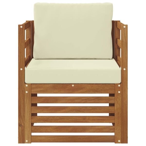 vidaXL Set de canapele de exterior Lemn de acacia solid și poliester