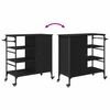 vidaXL Troler de Bucătărie Stejar Negru 87.5 x 39 x 84.5 cm