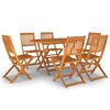 vidaXL Set mobilier de grădină, 7 piese, lemn masiv de acacia
