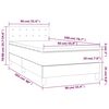 vidaXL Pat box spring cu saltea, albastru &icirc;nchis, 90x200 cm, catifea