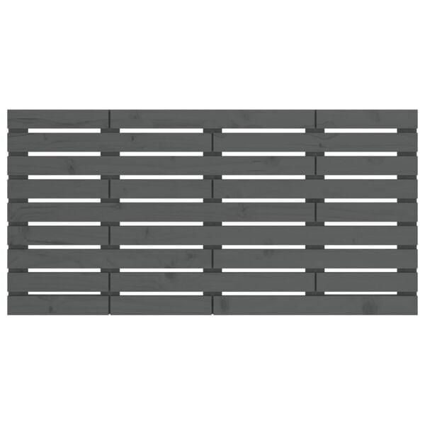 vidaXL Tăblie de pat pentru perete, gri, 156x3x63 cm, lemn masiv pin