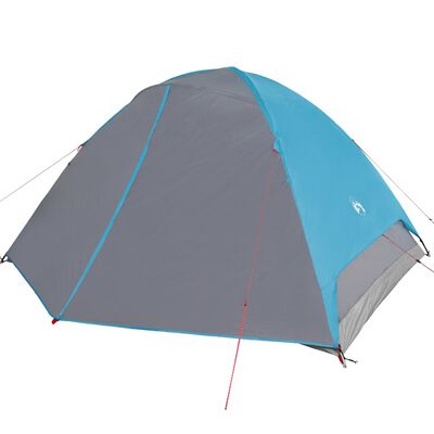 vidaXL Cort de camping cupolă pentru 6 persoane, albastru, impermeabil