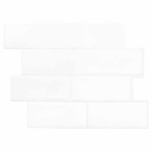 vidaXL Placă de metrou 10 pcs Alb 29 x 21 cm Poliuretan și PET