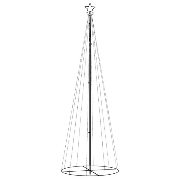 vidaXL Brad de Crăciun conic, 310 LED-uri, albastru, 100x300 cm