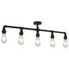 vidaXL Lampă de tavan, negru, 5 becuri x E27
