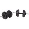 vidaXL Bancă fitness cu rastel greutăți, set de haltere/gantere, 90 kg