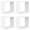vidaXL Rafturi de perete cub, 4 buc., alb, 26x15x26 cm