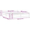 vidaXL Cadru de pat Super King, alb, 180x200 cm, lemn masiv