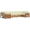 vidaXL Set de canapele de exterior 7 buc. Natural și Crem