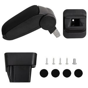 vidaXL Cotieră auto pentru OPEL ASTRA H (2004-2010) negru 13x34x(33-46) cm ABS