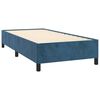 vidaXL Pat box spring cu saltea, albastru &icirc;nchis, 90x200 cm, catifea