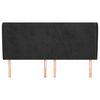vidaXL Tăblie de pat cu aripioare, negru, 203x23x118/128 cm, catifea