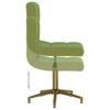 vidaXL Scaune de bucătărie pivotante, 2 buc., verde deschis, catifea