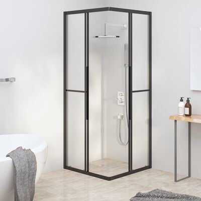 vidaXL Cabină de duș, negru, 70x70x180 cm, ESG mat
