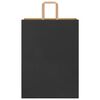 vidaXL Pungi de h&acirc;rtie 50 buc cu m&acirc;nere negre 32x17x44 cm