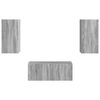vidaXL Set comodă TV Pe perete 2 pcs Gri Sonoma Lemn compozit