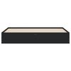 vidaXL Cadru de pat cu sertare negru 200x200 cm lemn prelucrat