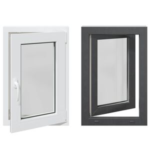 vidaXL Fereastră de subsol culoare internă albă RISOR 50 x 75 cm