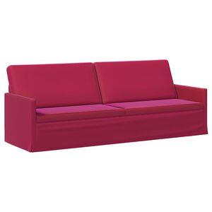 vidaXL Sofă cu 3 locuri Roșu Vin 220 x 81 x 82 cm Catifea