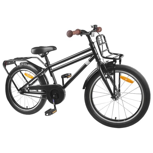 vidaXL Bicicletă pentru Copii 18 Inci pentru 5-7 ani Negru