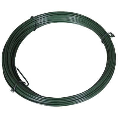vidaXL Fir de tensionare pentru gard, 25 m, 1,4/2 mm, oțel, verde