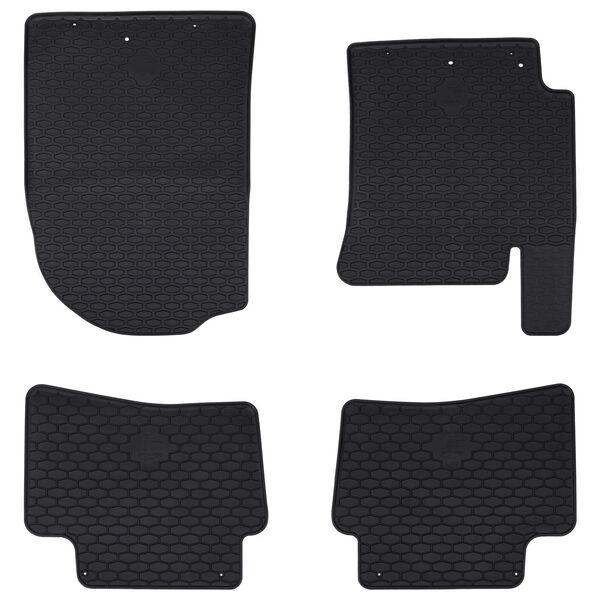 vidaXL Covor pentru mașină 4 pcs Negru Cauciuc