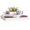 vidaXL Jardinieră, alb, 83x83x27 cm, lemn masiv de pin