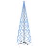 vidaXL Brad de Crăciun conic, 1400 LED-uri, albastru, 160x500 cm