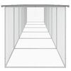 vidaXL Coteț pui cu acoperiș gri deschis 603x98x90 cm oțel galvanizat