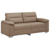 vidaXL Canapea cu 2 locuri Cappuccino, 180x81x84 cm, piele ecologică