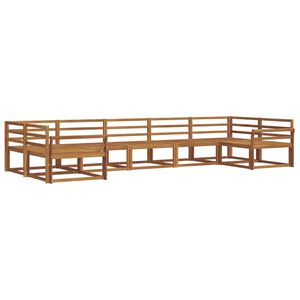 vidaXL Set de canapele de exterior 7 pcs natural Lemn Solid de Acacia