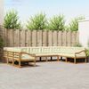vidaXL Set de canapele de exterior cu pernă 9 pcs Natural și Crem