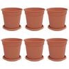 vidaXL Ghivece pentru plante 6 pcs Roșu cărămidă &Oslash; 17 x 14 cm Plastic