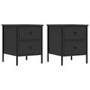 vidaXL Noptiere, 2 buc., negru, 40x42x50 cm, lemn compozit
